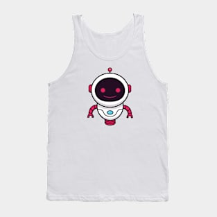 Cute Robot With Circle Head Tank Top